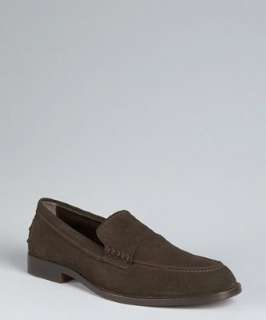 Tods dark brown leather Hamilton penny loafers   