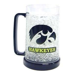   Hawkeyes Freezer Mug   Set of Two Crystal Glasses