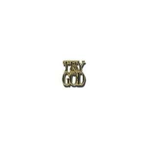  Gold Try God Lapel Pin Pack of 12