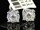  WHITE GOLD ROUND CUT SOLITAIRE LOOK DIAMOND STUD EARRINGS 1/2 CT