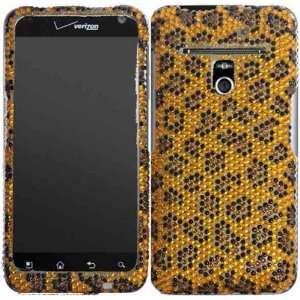 Gold Leopard Full Diamond Bling Case Cover for LG Revolution VS910