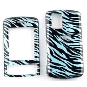 LG SHINE cu720   Transparent Design, Blue Zebra Print   Hard Case 