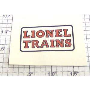  Lionel 600 93 1 Lionel Trains Water Tower Decal Toys 