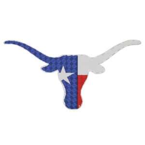  Texas Longhorns Patriotic Hologram Logo Decal: Sports 