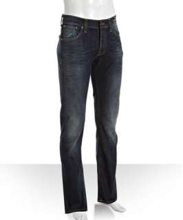 Nudie Jeans dark used stretch denim Average Joe straight leg jeans