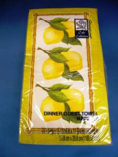 24 Lemon Dinner/Guest Towel Paper Napkins #44650 092352410545  