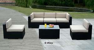 Outdoor Patio Wicker Furniture Deep Seating 6pc Set  