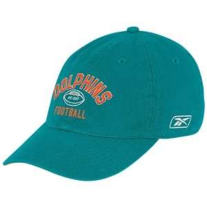 Reebok Miami Dolphins Aqua Arch over Football Slouch Hat  