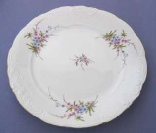 Wawel Pink Blue Flowers 10.5 inch Dinner Plate Made in Poland  