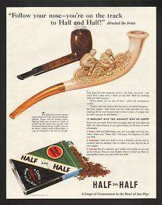 1941 Meerschaum Pipe Half And Half Tobacco Print Ad  