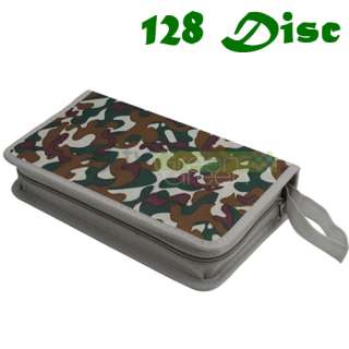 128 Disc CD VCD DVD Cuboid Storage Holder Case Bag Camouflage  