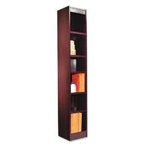  Alera  Narrow Profile Bookcase, Finished Back, Wood 