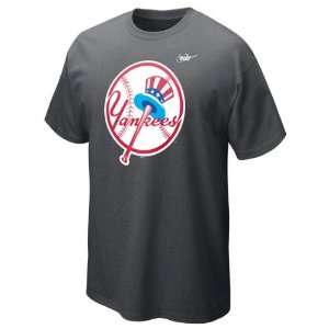  New York Yankees Nike Charcoal Heather Cooperstown Dugout Logo 