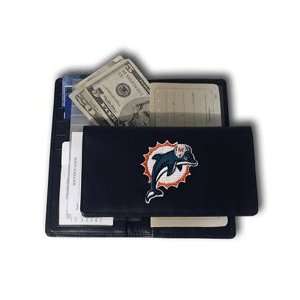  NFL Miami Dolphins Leather Checkbook Cover Sports 