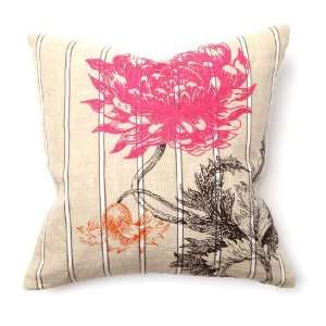 Arcadia Embroidered Flower Throw Pillow 