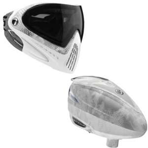  Dye Rotor Loader / I4 Goggle Paintball Combo Pack   White 
