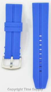 24 MM BLUE SILICON RUBBER WATCH BAND STRAP FOR LUMINOX  