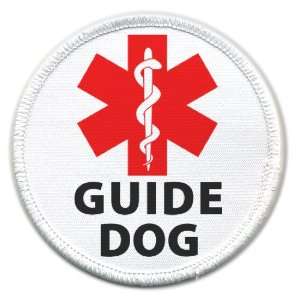    GUIDE DOG Medical Alert 2.5 inch Sew on Patch 