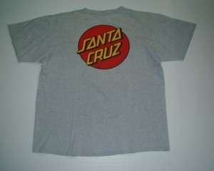 vintage skateboard tshirt Santa Cruz deck old school L  