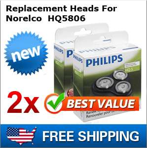Replacement Heads for Norelco HQ5806 Shaver 2 Pack  