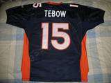 NWOT Authentic Denver Broncos Tim Tebow #15 Jersey Navy Sz 52 RARE 100 