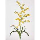 NEW 6 Silk Lady Orchid Fake Artificial YELLOW FLOWERS B