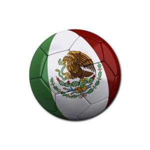Mexico Mexican Flag Soccer Ball Coaster Coasters 4 pack  