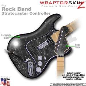 Stardust Black WraptorSkinz Skin fits Rock Band Stratocaster Guitar 
