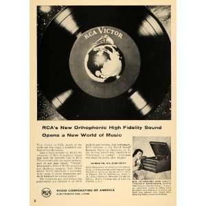  1955 Ad Radio Corporation Victor Record Music Victrola 