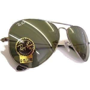 Ray Ban Large Metal Aviator Sunglasses Model 3025 ~ 58mm Lens size 