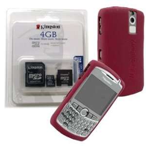 Dark Red Silicone Skin Cover Case and Kingston 4GB microSDHC Class 4 