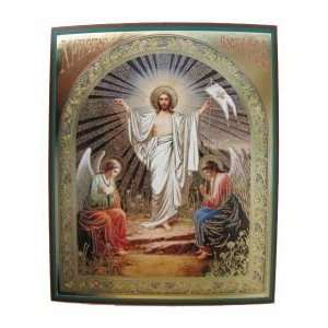 RESURRECTION OF JESUS CHRIST Easter Christian Icon (Metallograph, 4.7 