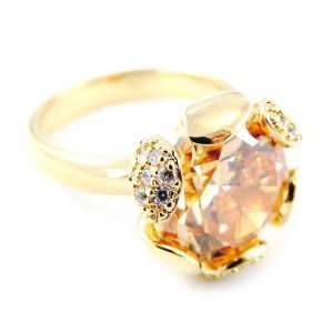  Plated ring gold scarlett amber.   Taille 52 Jewelry