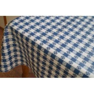   Tavern Check, Flannel Backed, Vinyl Tablecloth; Made in the U.S.A