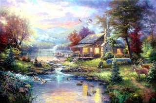 Thomas Kinkade Paintings Natures Paradise 24x36 AP Oil  