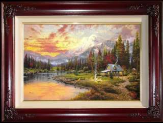   24x36 S/N Framed Limited Edition Thomas Kinkade Canvas Paintings