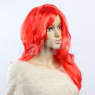 New Fashion Long Red Hair little Curl Wig Wigs Long Red Hair USA 