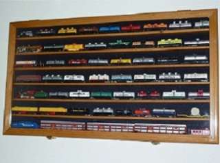 Train Display Case Cabinet for N or Z Scale Trains Set  