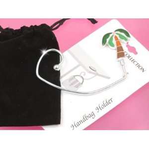   Palm Tree Charm Handbag/Purse Purse Hook/Hanger Silver Tone Jewelry