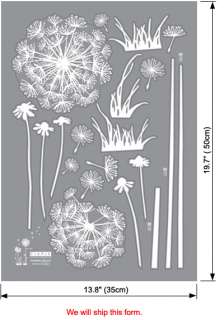 Dandelion Spore Flower Wall Stickers Home Vinyl Decals  