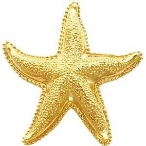    14K Yellow Gold Starfish Slide Pendant Jewelry New A Jewelry