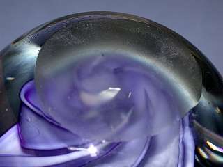   is for a Two Birds & Blue Wave With Bubbles Art Glass Paperweight