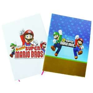 Nintendo Super Mario 2pc Notebook Set   Mario Notebook Notepad Journal 