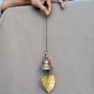 Tibetan temple/home hanging wind chime brass leaf BELL  