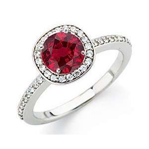 Stunning Tiffany Inspired Ruby & Diamond Ring   Irresistible Quality 