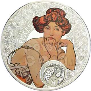   by a mucha zodiac name and polished symbol of the pisces zodiac sign