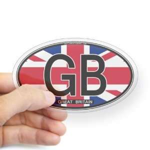  Great Britain Colors Oval Union jack Oval Sticker by 