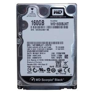  160GB 2.5 SATA Hard Drive Western Digital WD1600BJKT 