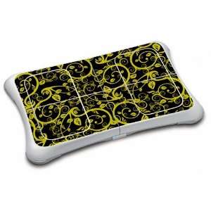 YELLOW FLORAL Design Wii Fit Balance Board Vinyl Skin Decal Cover 