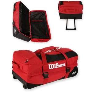 Wilson KFactor KPro Tour Tennis Traveler Bag with Wheels   Red:  